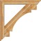 Ekena Millwork Merced Traditional Rough Sawn Bracket w/ Offset Brace, Western Red Cedar, 6"W x 40"D x 40"H BKT0604X40X40MRC01RWR - alternate 4